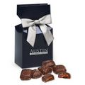 Chocolate Sea Salt Caramels in Navy Gift Box